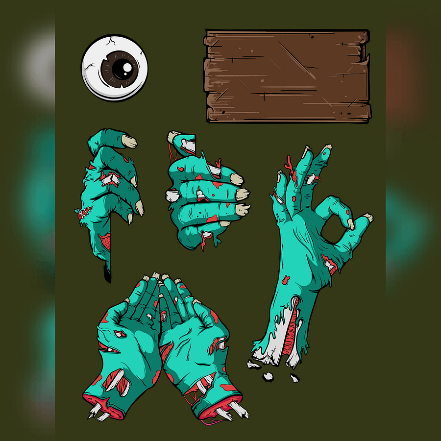 Halloween Zombie Hands Vectors - EPS Format product image (2)