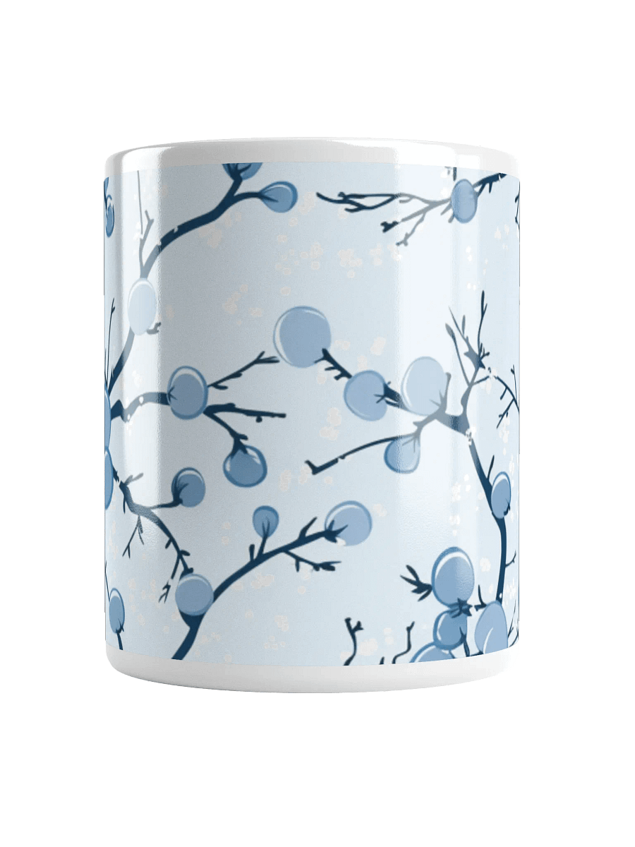 Light Blue and White Floral White Glossy Ceramic Mug by Treasure Pie product image (5)