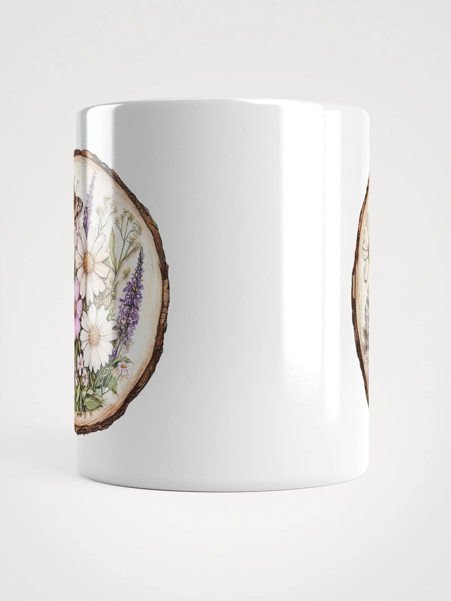 Butterfly Wildflower Round Wood Art Mug product image (5)
