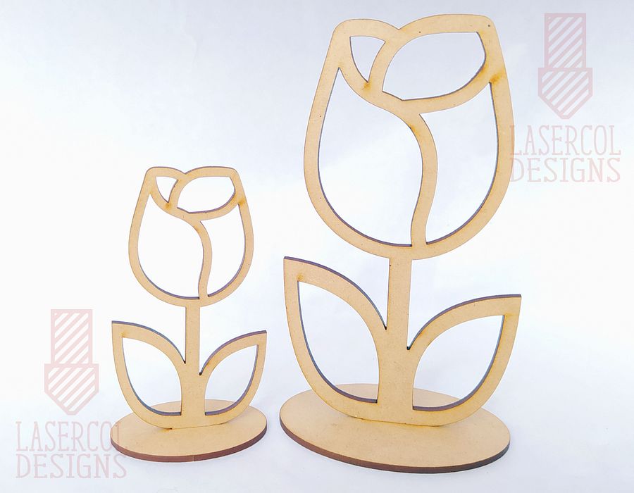 Flowers - Set 4 - (Two Sizes, Five Styles) - Laser Cut Files product image (10)