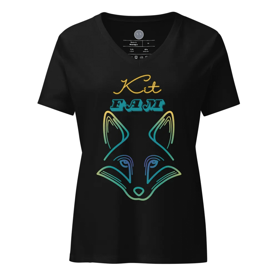 Kit Fam Fitted Fox V-Neck Tee product image (13)