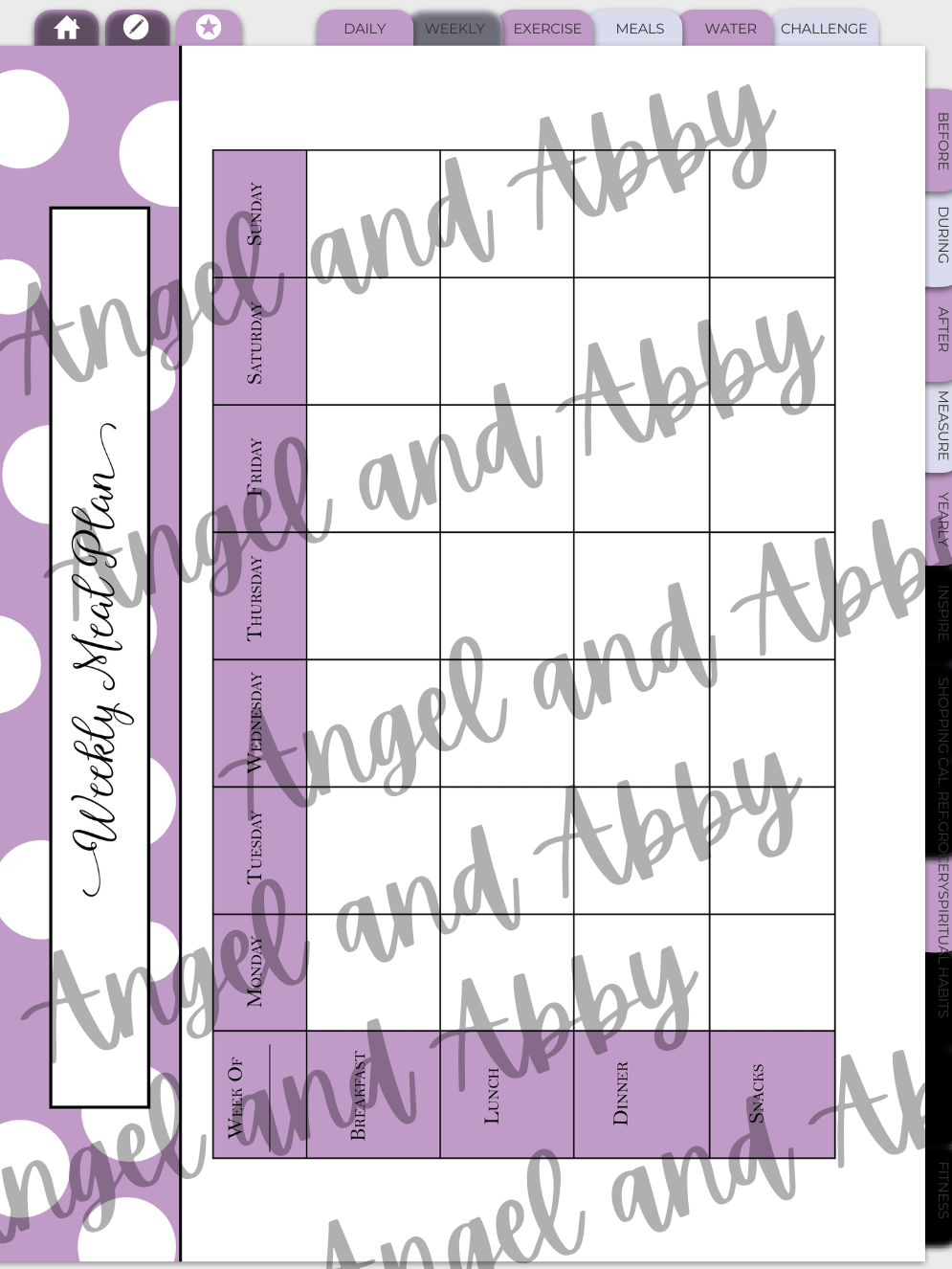 Fitness Planner 2024-purple product image (7)