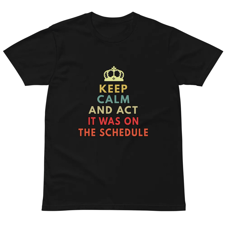 keep calm and act like it was on the schedule Unisex Premium T-Shirt product image (2)