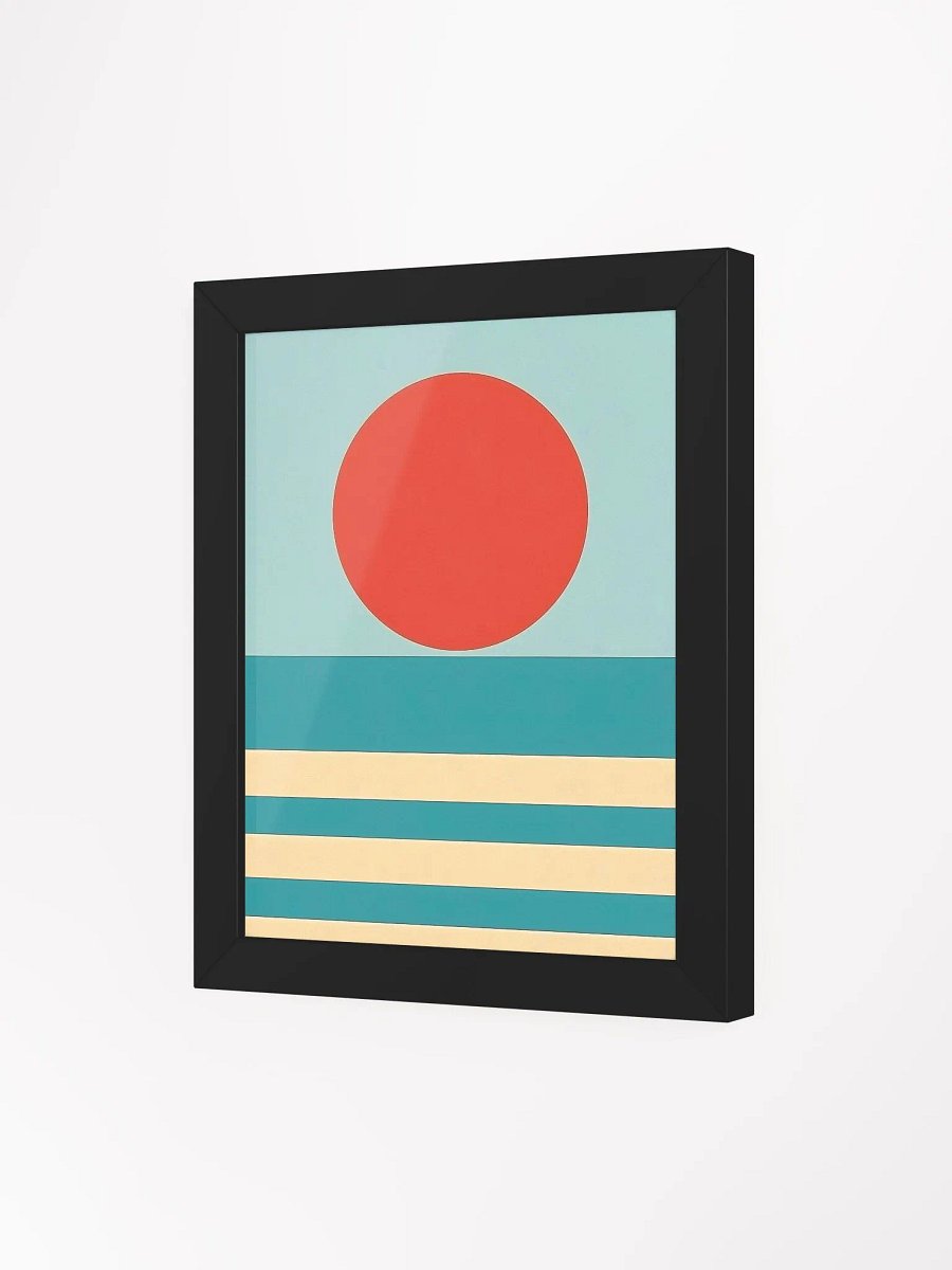 Framed Poster of a Red Sun and Stripes product image (57)