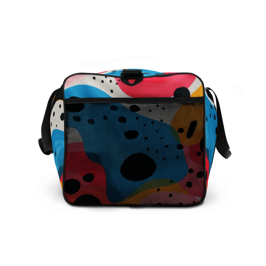 “Tangerine Blue Dreams” All-over Multi-Pattern Duffle Bag product image (5)