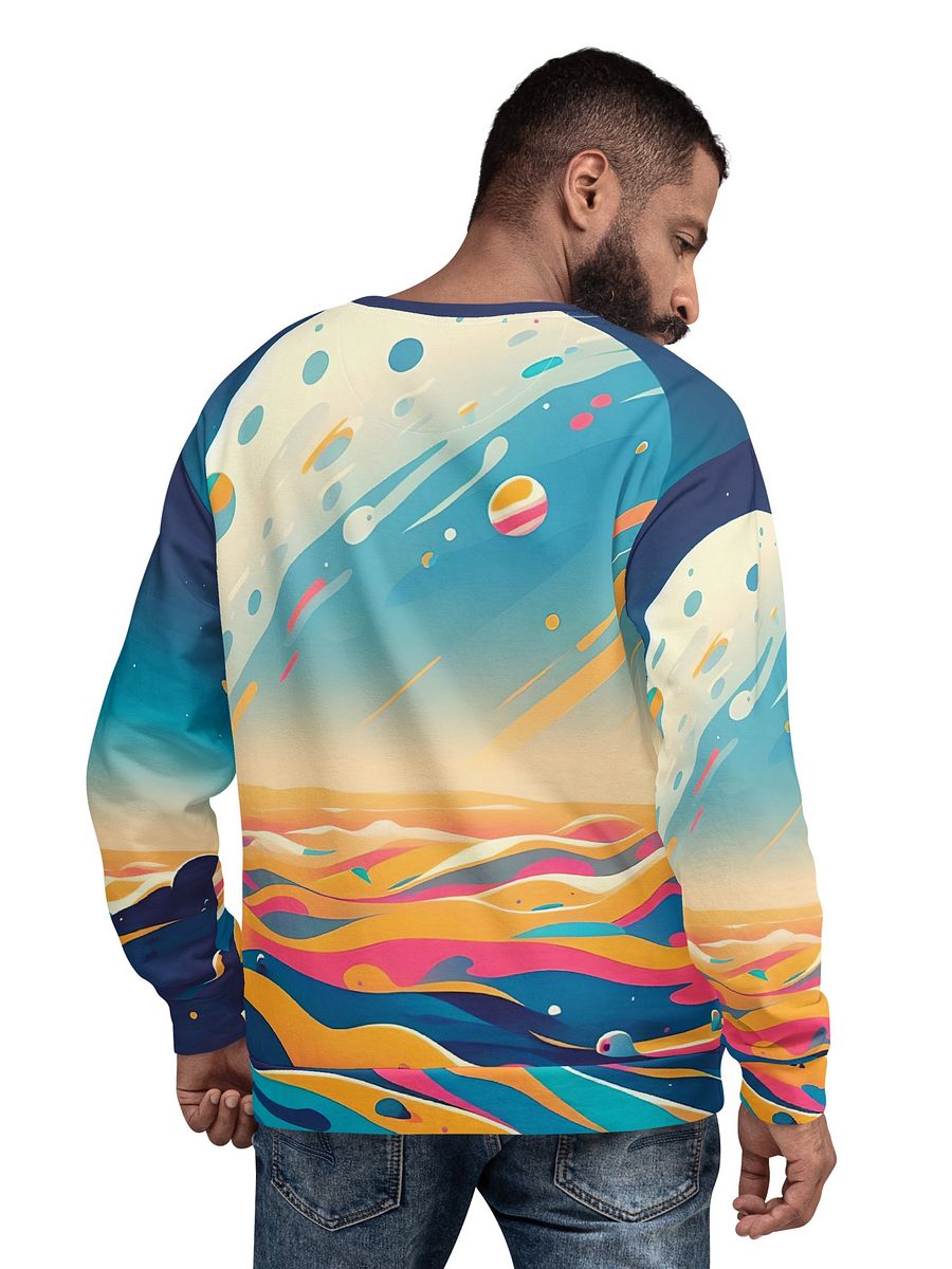 Astronaut All-Over Print Recycled Unisex Sweatshirt product image (5)