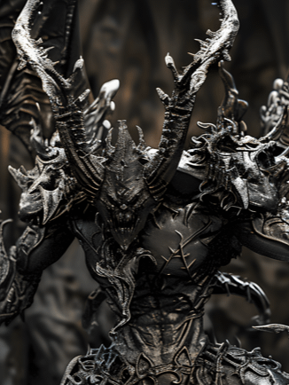 Shades of Valor Black and White Knights Amidst Demons product image (4)