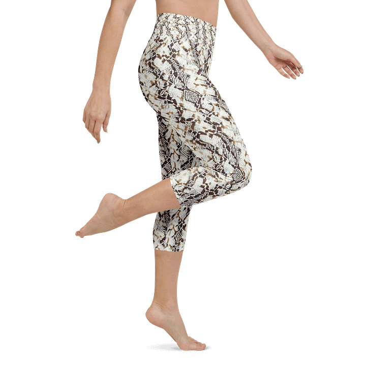 Beige Snake Skin Capri Leggings product image (1)