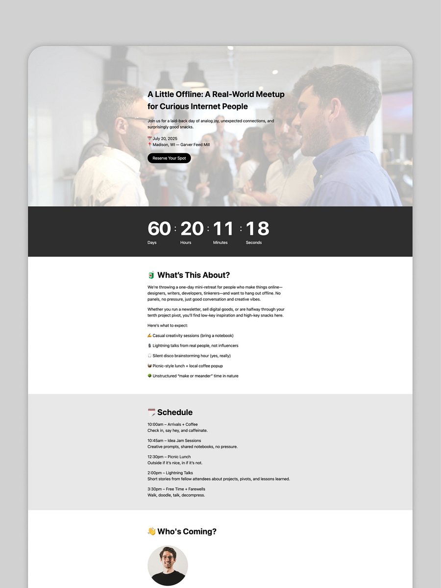 EZEvent - Event Carrd Template product image (1)