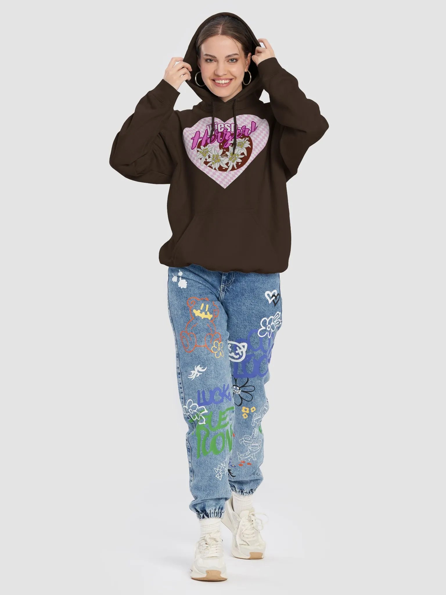Wiesn-Herzerl Hoodie Pullover Oktoberfest - Rosa product image (8)
