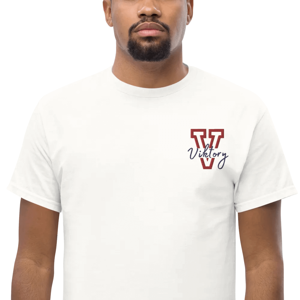 Adult Shirt White (red & blue logo) product image (1)