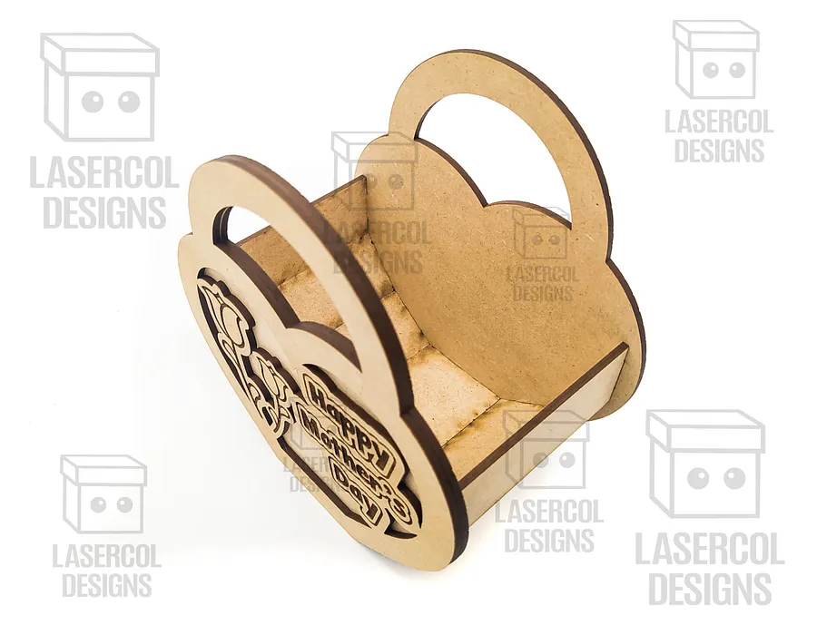 Mother's Day Gift Basket (3 Sizes) - Laser Cut Files product image (9)