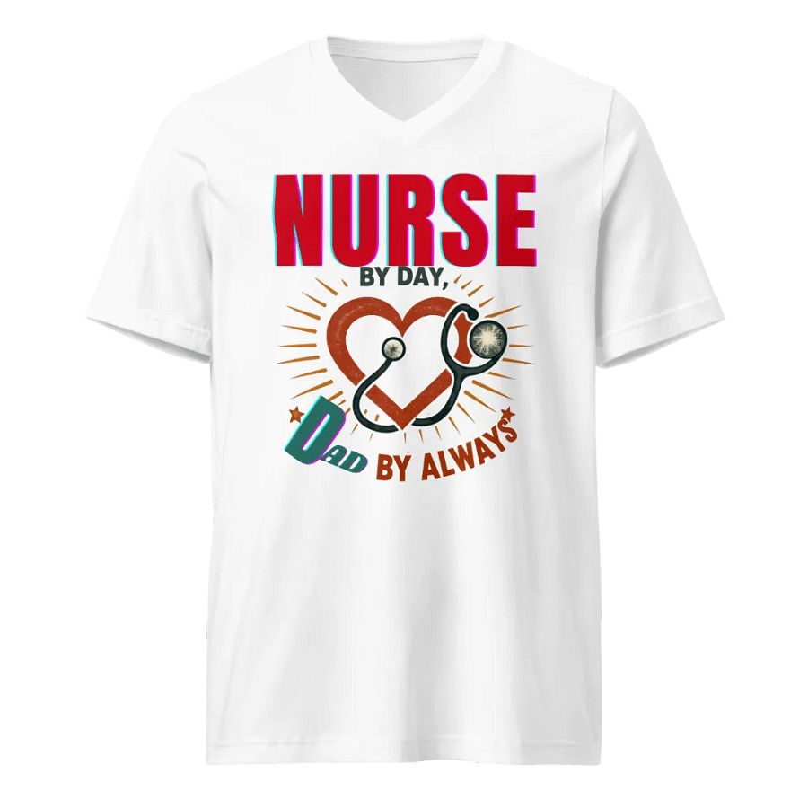 Nurse by Day, Dad by Always V-Neck Tee product image (5)