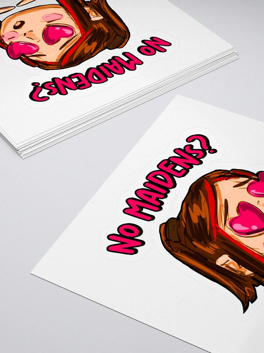No Maidens, Human1? || Kiss Cut Sticker product image (4)