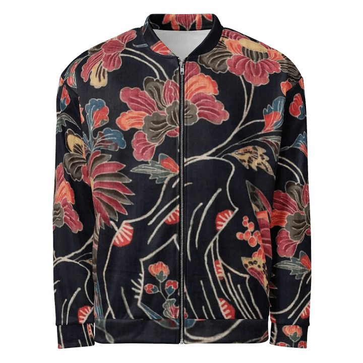 Red Flowers Bomber Jacket product image (1)