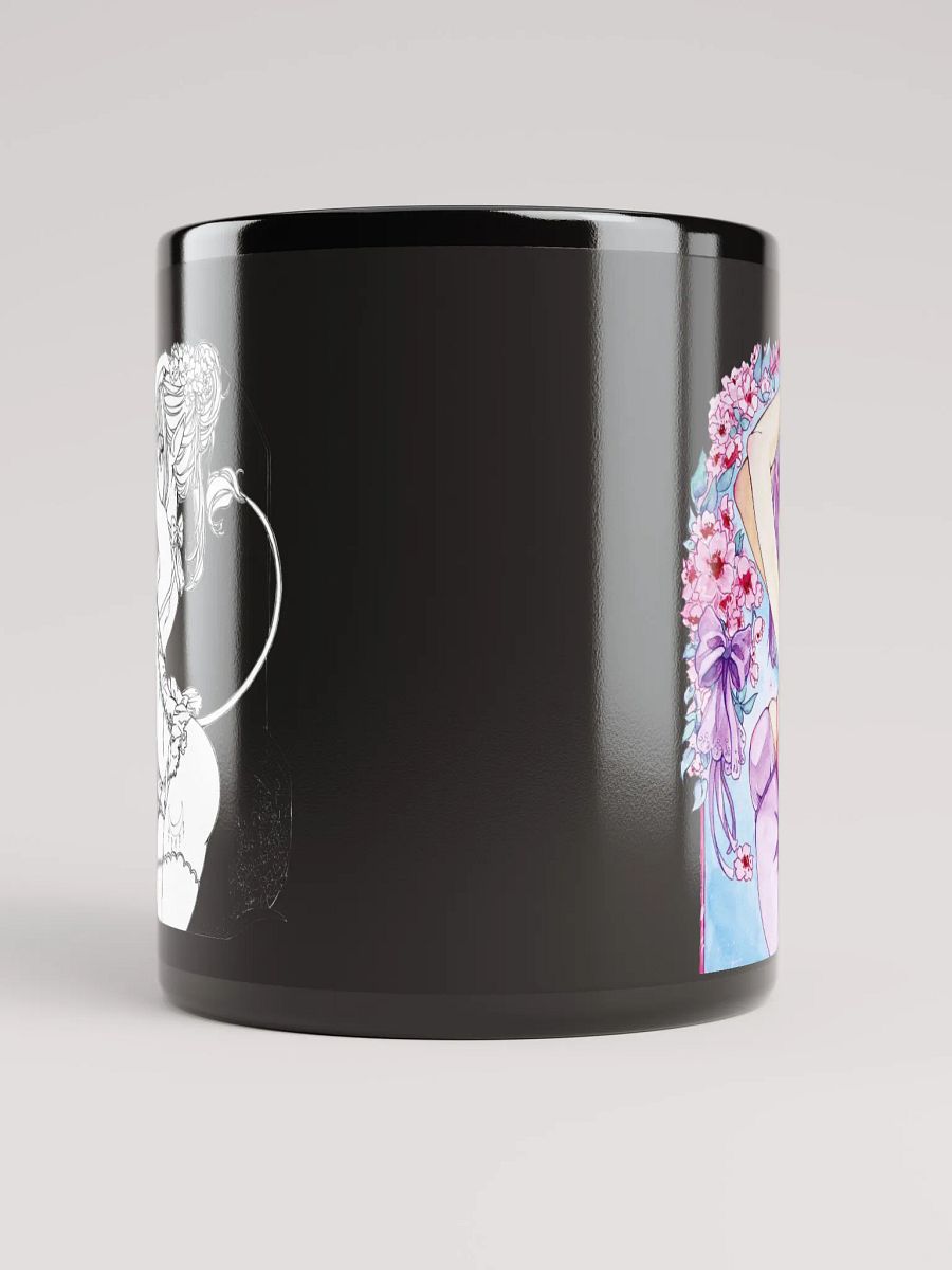 Unicorn and Lilac Black Glossy Mug product image (5)