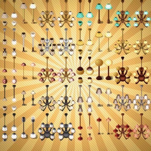 KR Furniture Store ~ Lamps and Lighting Tileset for RPGs product image (3)