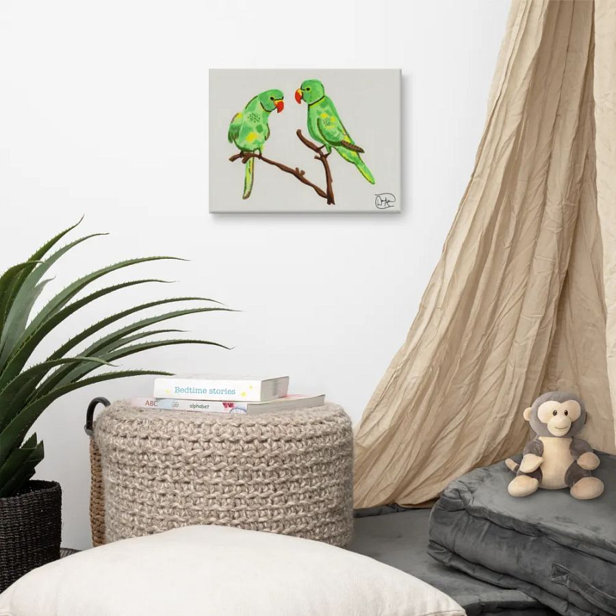 Birbs at the Window Watercolour Canvas product image (7)