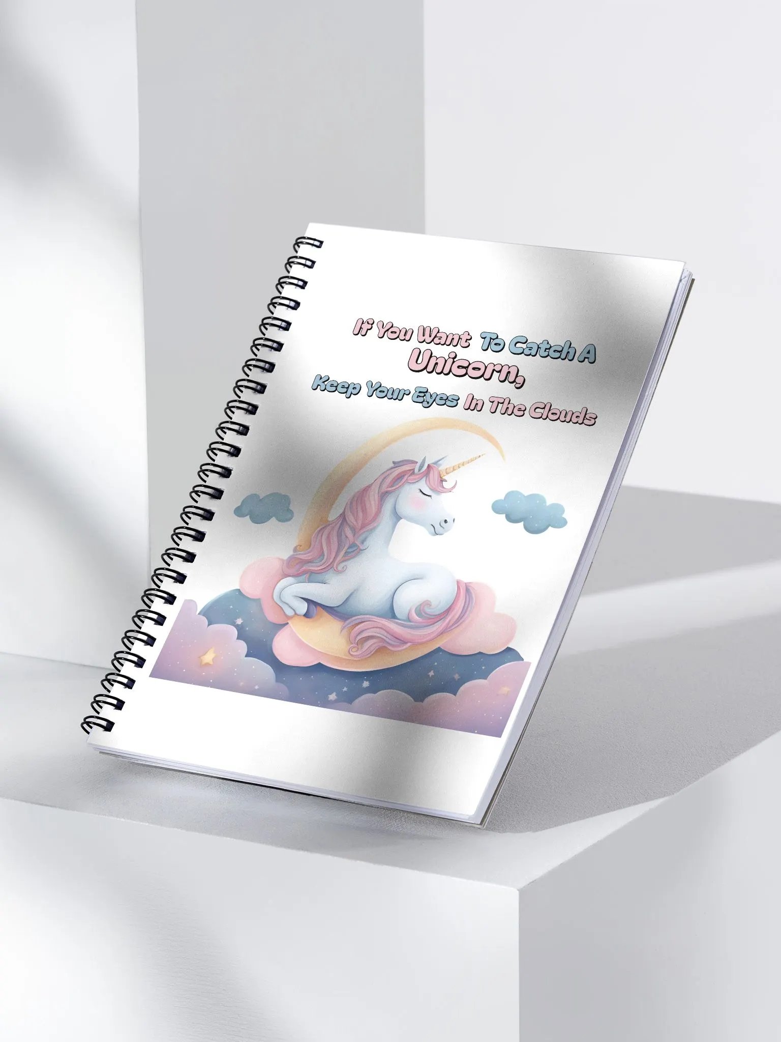 If You Want To Catch A Unicorn, Keep Your Eyes In The Clouds Spiral Notebook product image (3)
