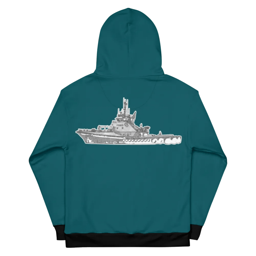 Teal Foss tug Sketch Hoodie product image (10)