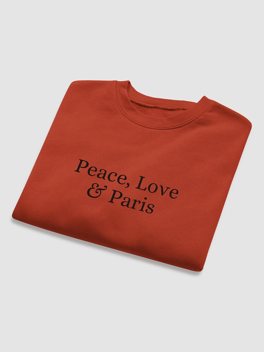 Peace, Love and Paris Crop Sweatshirt | Black Ink product image (24)