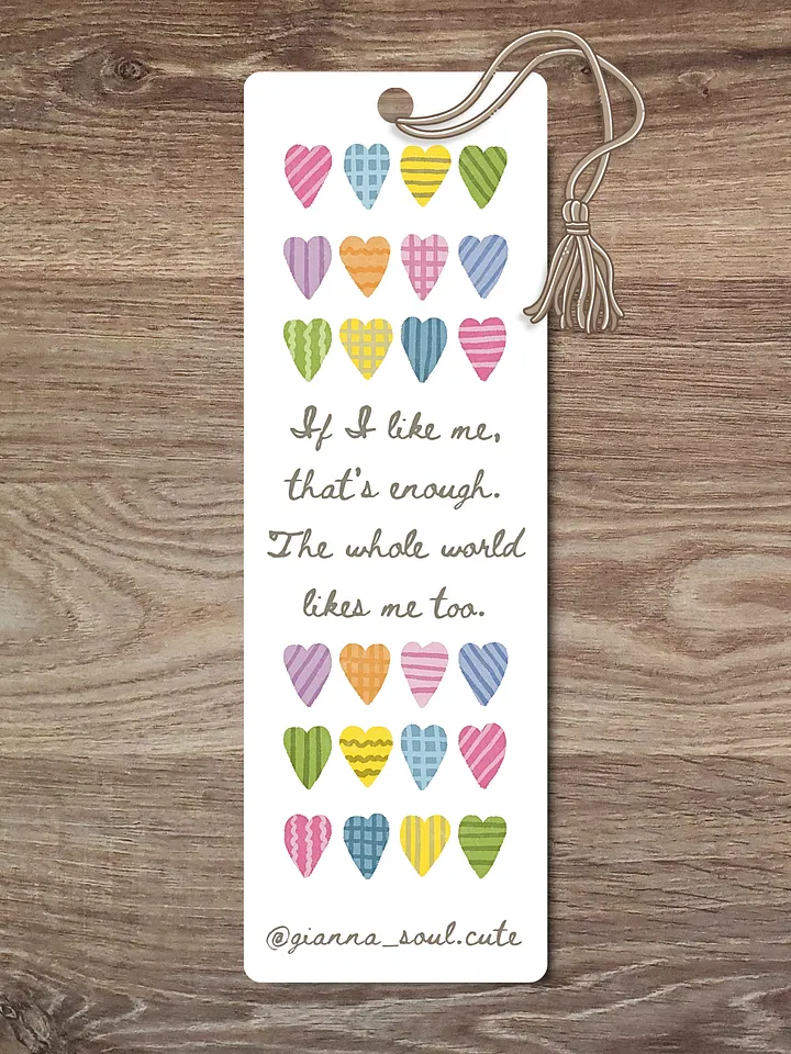 I like myself | Glitter Affirmation Bookmark product image (1)