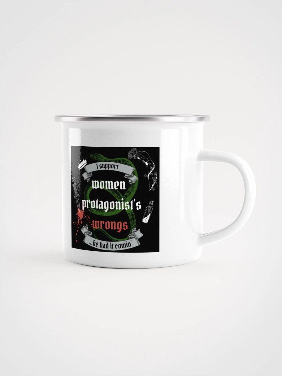Supporting Women Protagonist's Wrongs Enamel Mug product image (1)