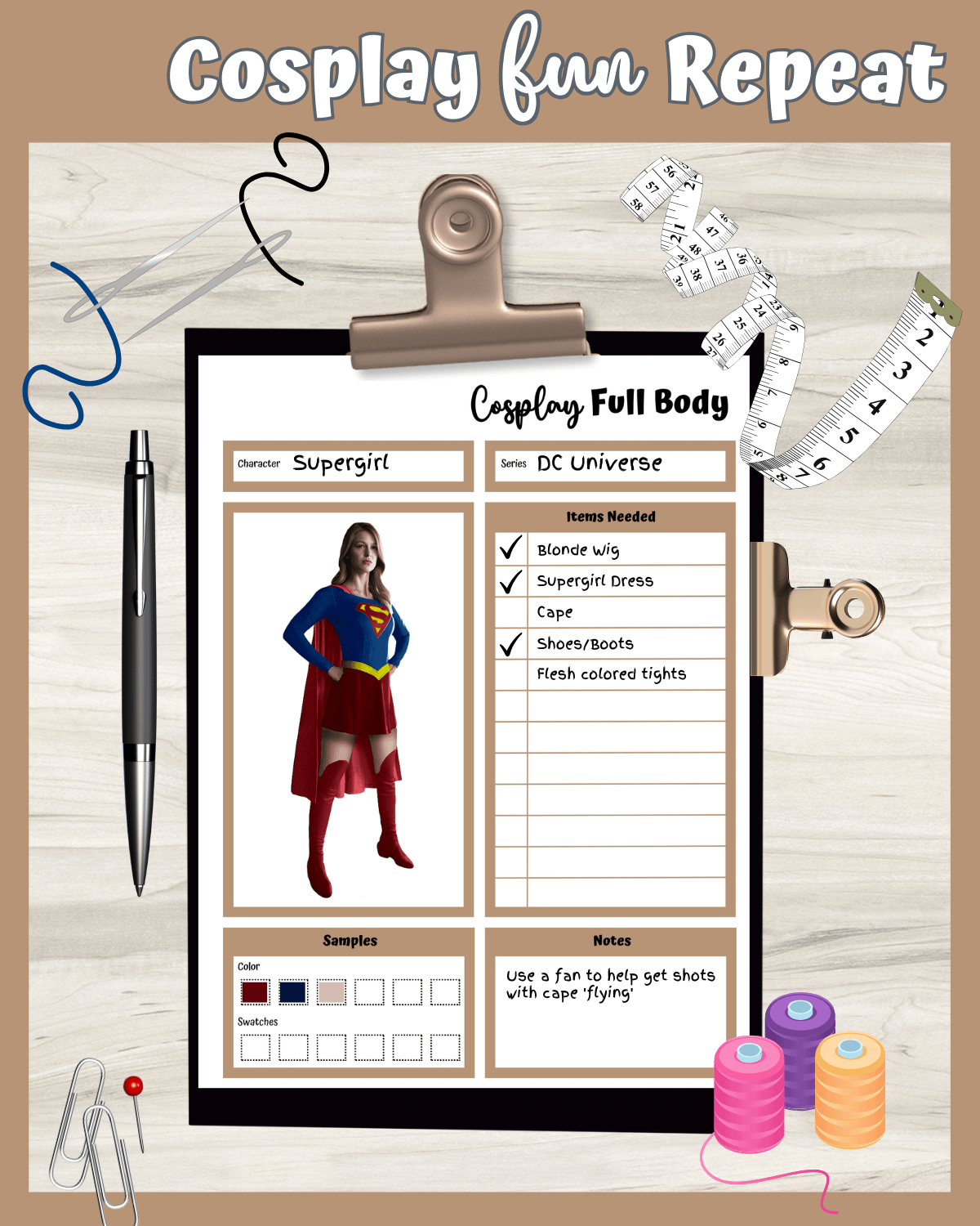 Monster Hunter Cosplay Planner – Brown Edition | 54-Page Printable PDF product image (2)