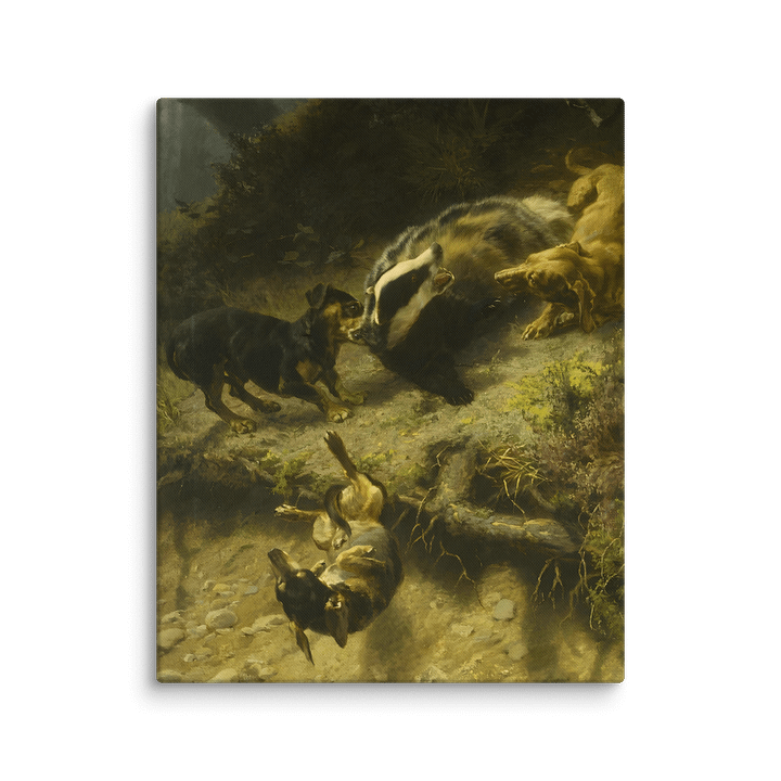 Dachshund Hunting Painting Canvas Print product image (5)