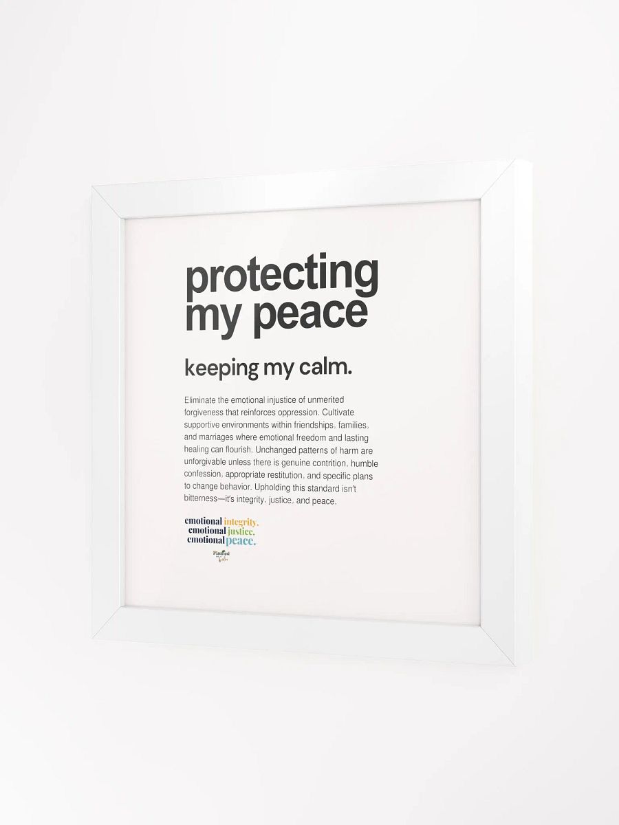 Official Planted By Calm | Calm Keepers High-Quality Framed Matte Poster (Style 2, Choose Your Color/Size) product image (3)