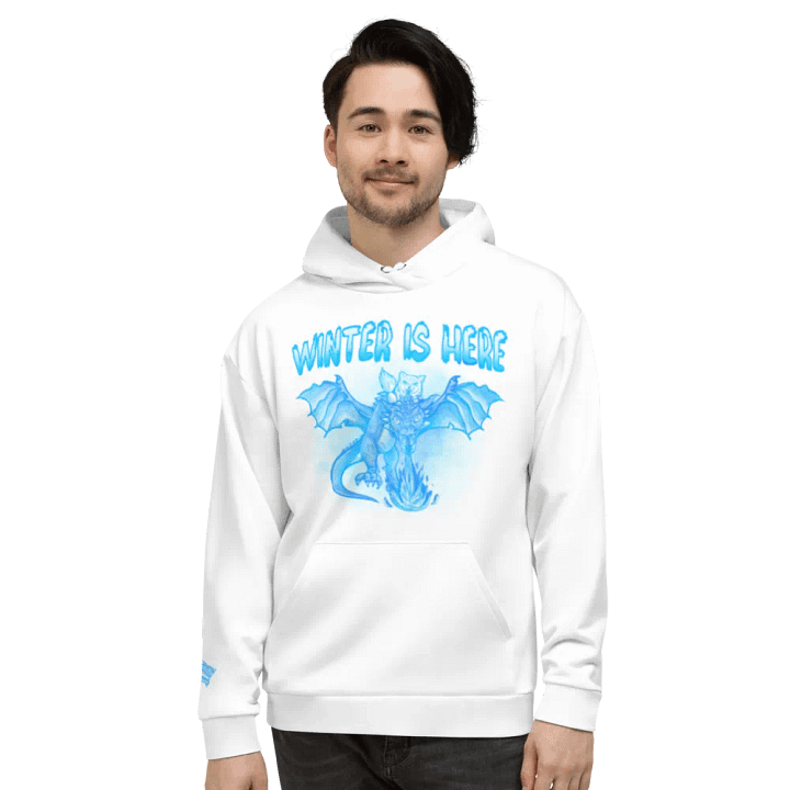 White Winter is Here Hoodie - Front product image (1)