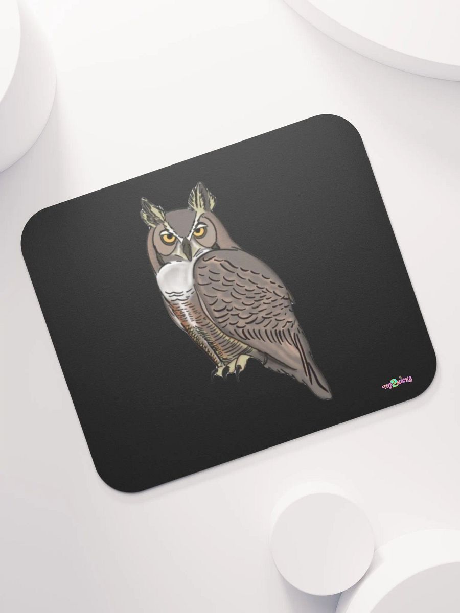 Owl Logo Classic Mouse Pad (Black) product image (7)