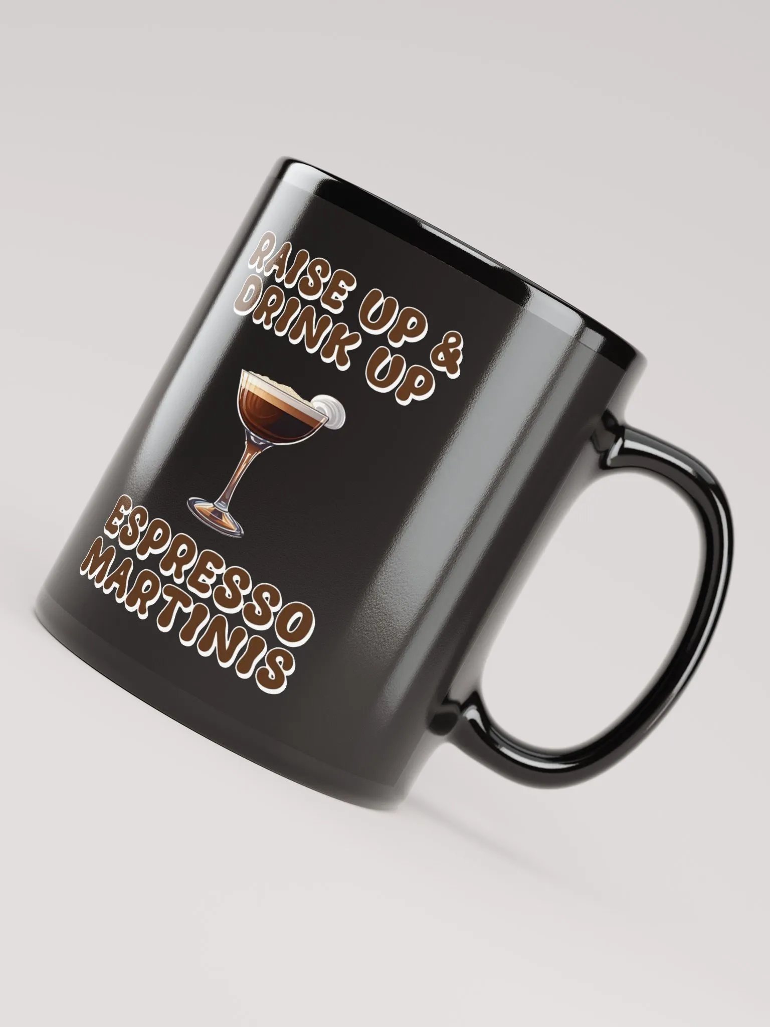 Raise Up And Drink Up - Coffee Lover's Design Black Mug product image (7)
