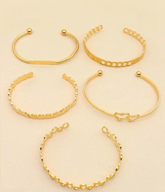 5 PC GOLD FASHION HEART BEAT BRACELET product image (3)