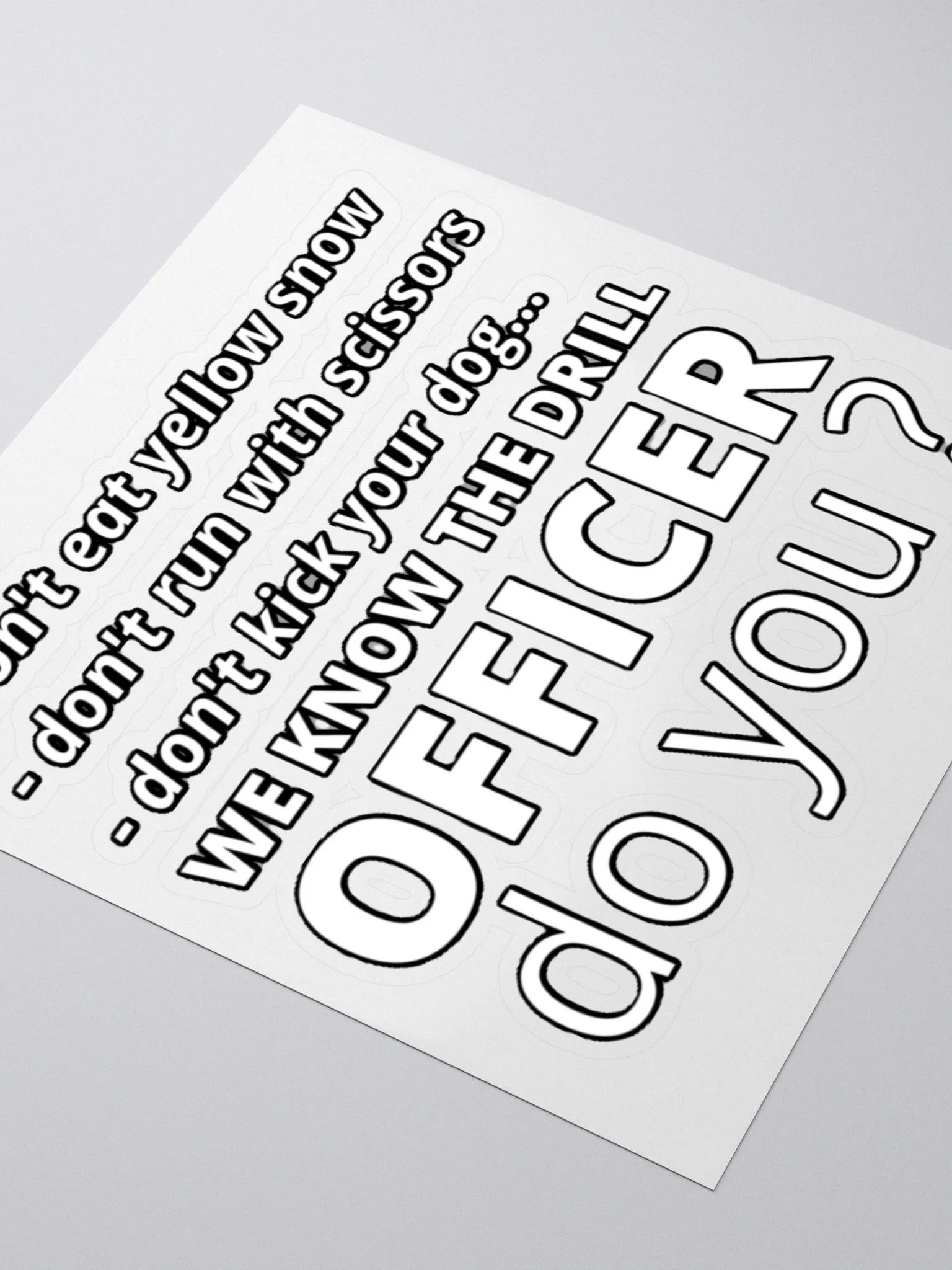 WE KNOW THE DRILL OFFICER, DO YOU? product image (8)