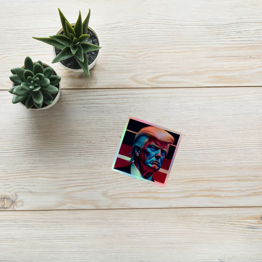 Blue and Red Holographic Sticker product image (8)