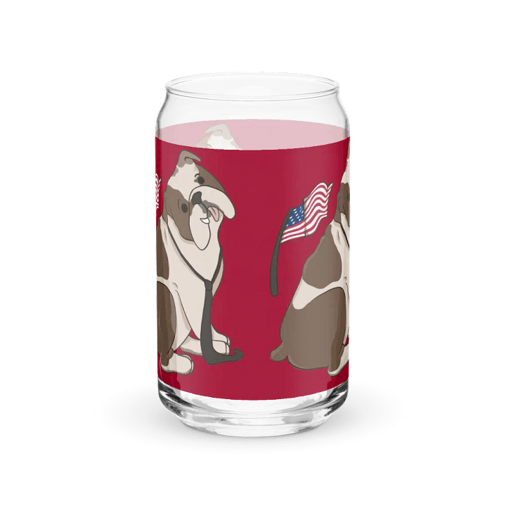 Patriotic Bulldog Glass product image (2)