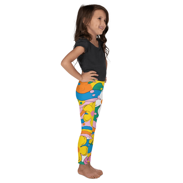 Retro Floral All-Over Print Girl's Leggings product image (2)