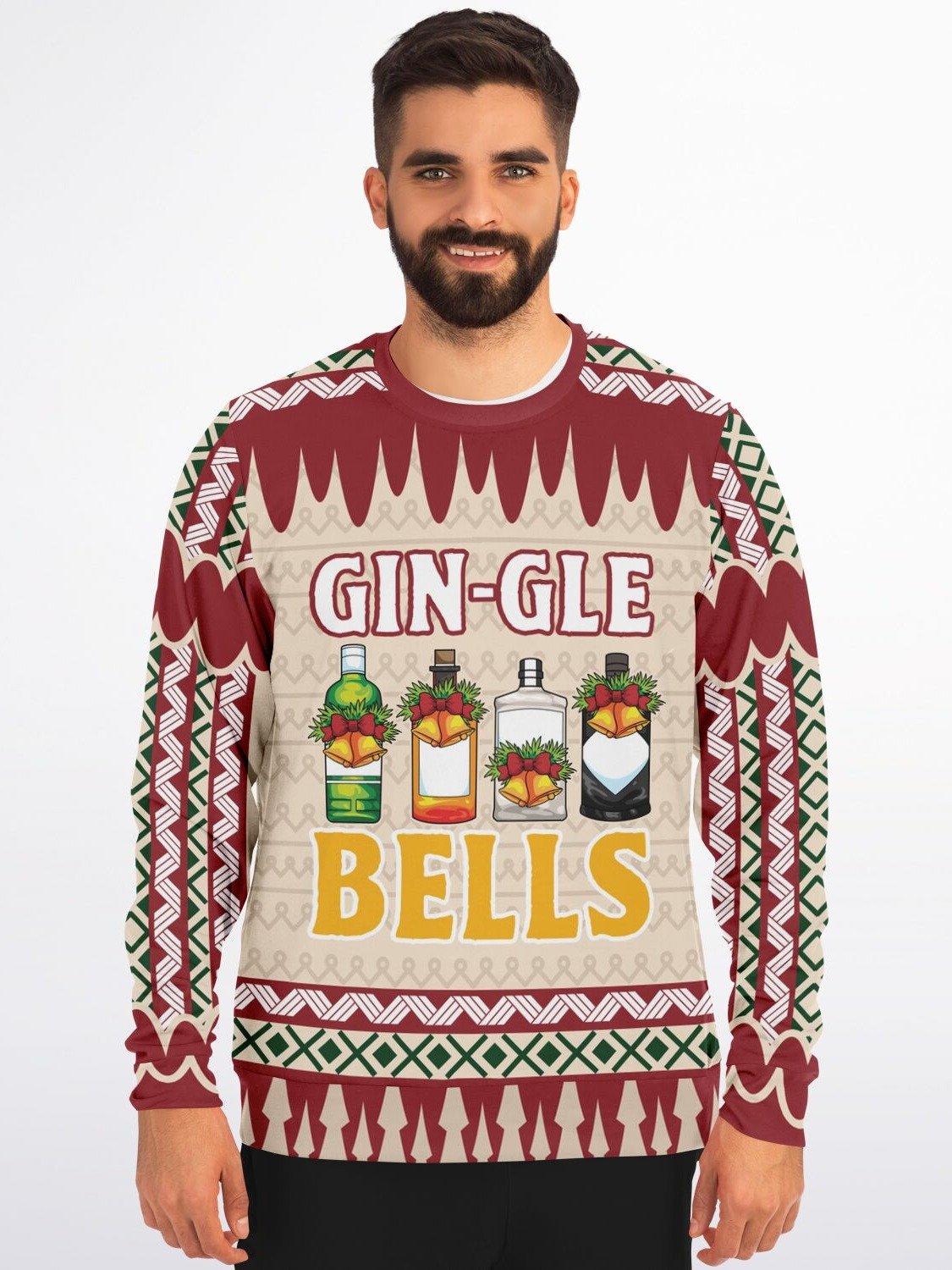 "Gin-gle Bells" Christmas Sweatshirt | Funny Gin Lover Holiday Sweater | Drinking Party Outfit product image (1)