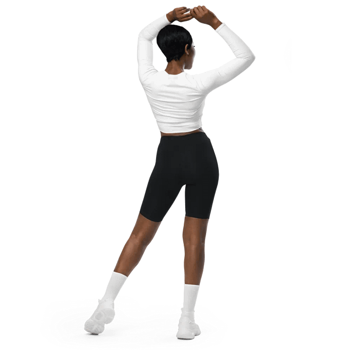 Women's White Eagle Recycled Long Sleeve Crop Top product image (2)