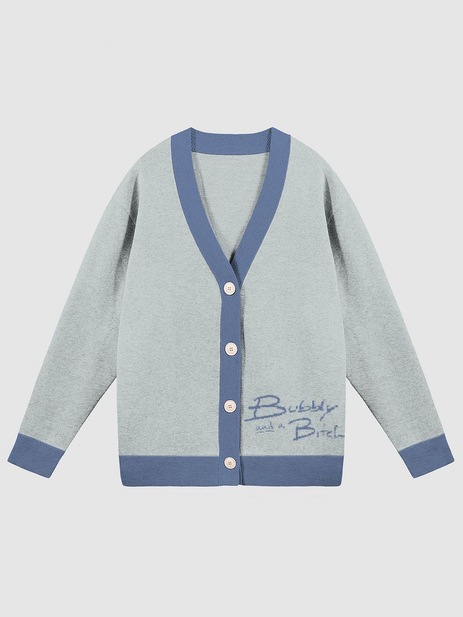 Bubbly and a B*tch (sm. duotone light blue) knitwear cardigan product image (3)