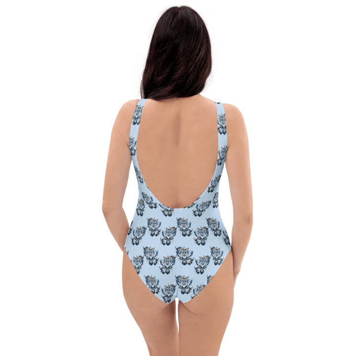 Vixen, Stag, and Bulls In Blue one-piece women's swimsuit product image (2)