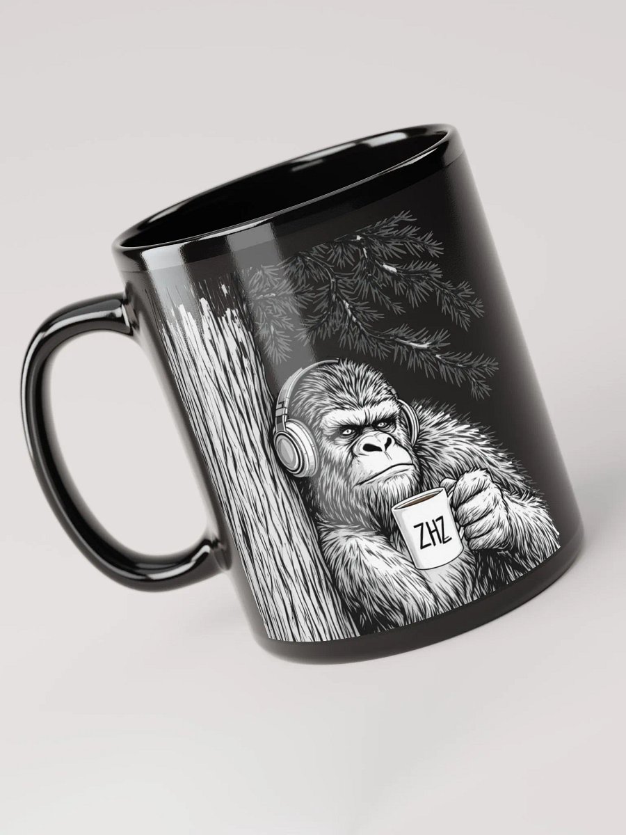 ZHZ Bigfoot Morning Groove Black Mug product image (5)