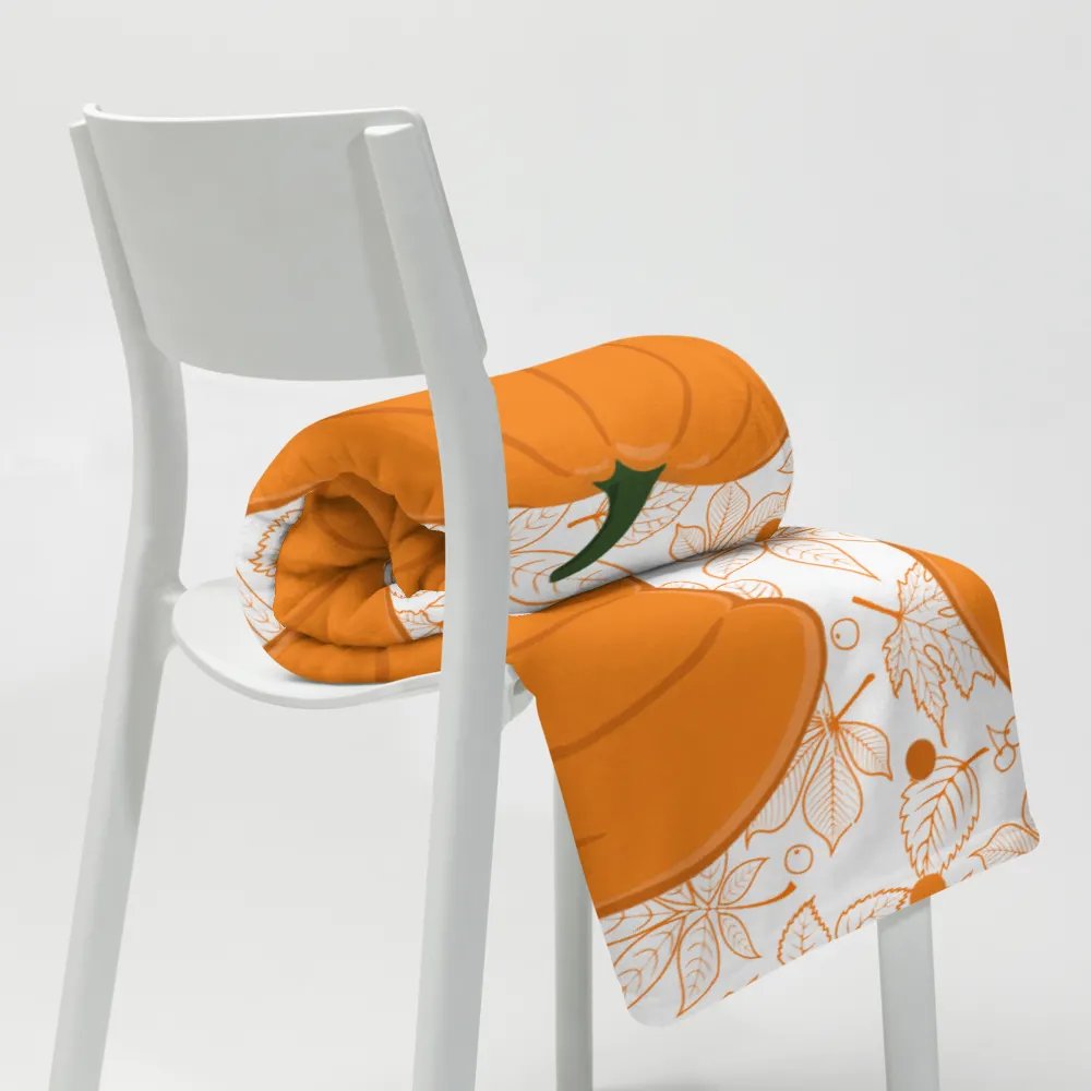 Cozy Fall Pumpkin Throw Blanket | Autumn Home Decor product image (8)