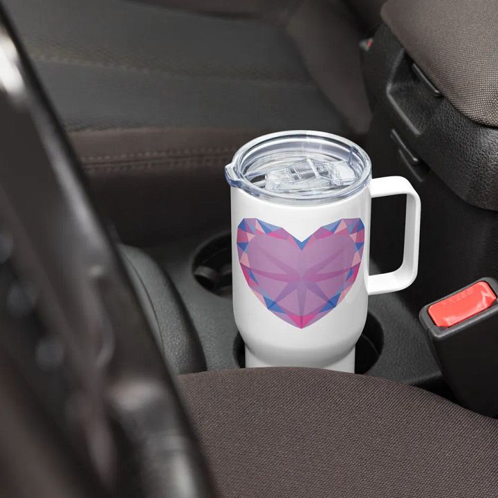 Crystal Pride Heart (Bi Pride) Insulated Cup with Handle product image (2)