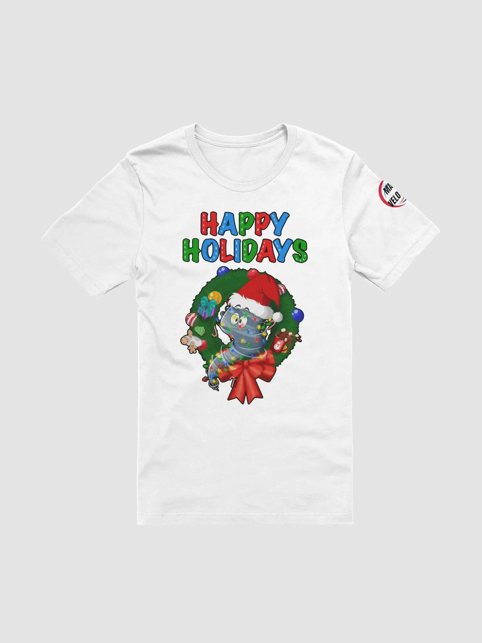 Happy Holidays T-Shirt + Sleeve Logo product image (4)