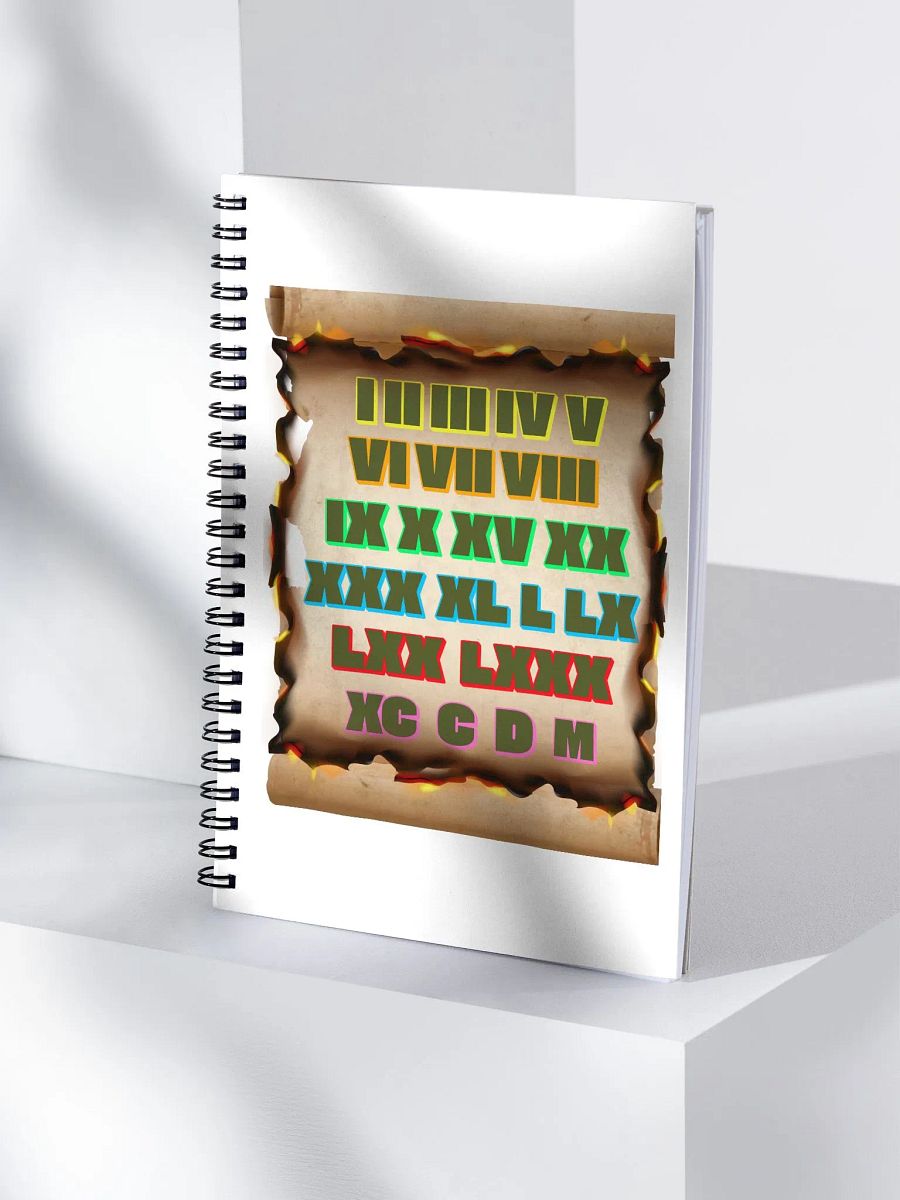 Roman Numeral Artistic Design Spiral Notebook product image (4)