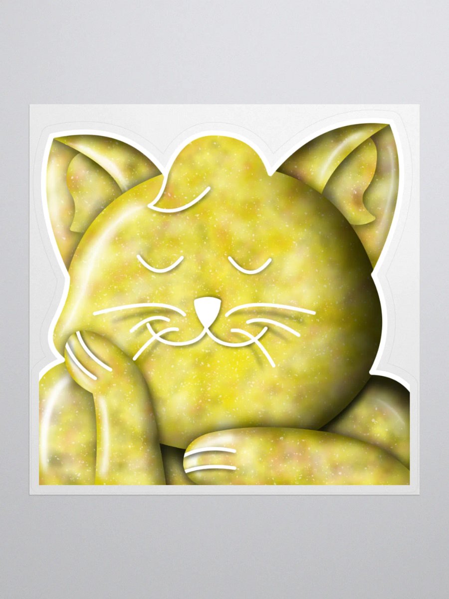 Yellow Galaxy Kitty Sticker product image (1)