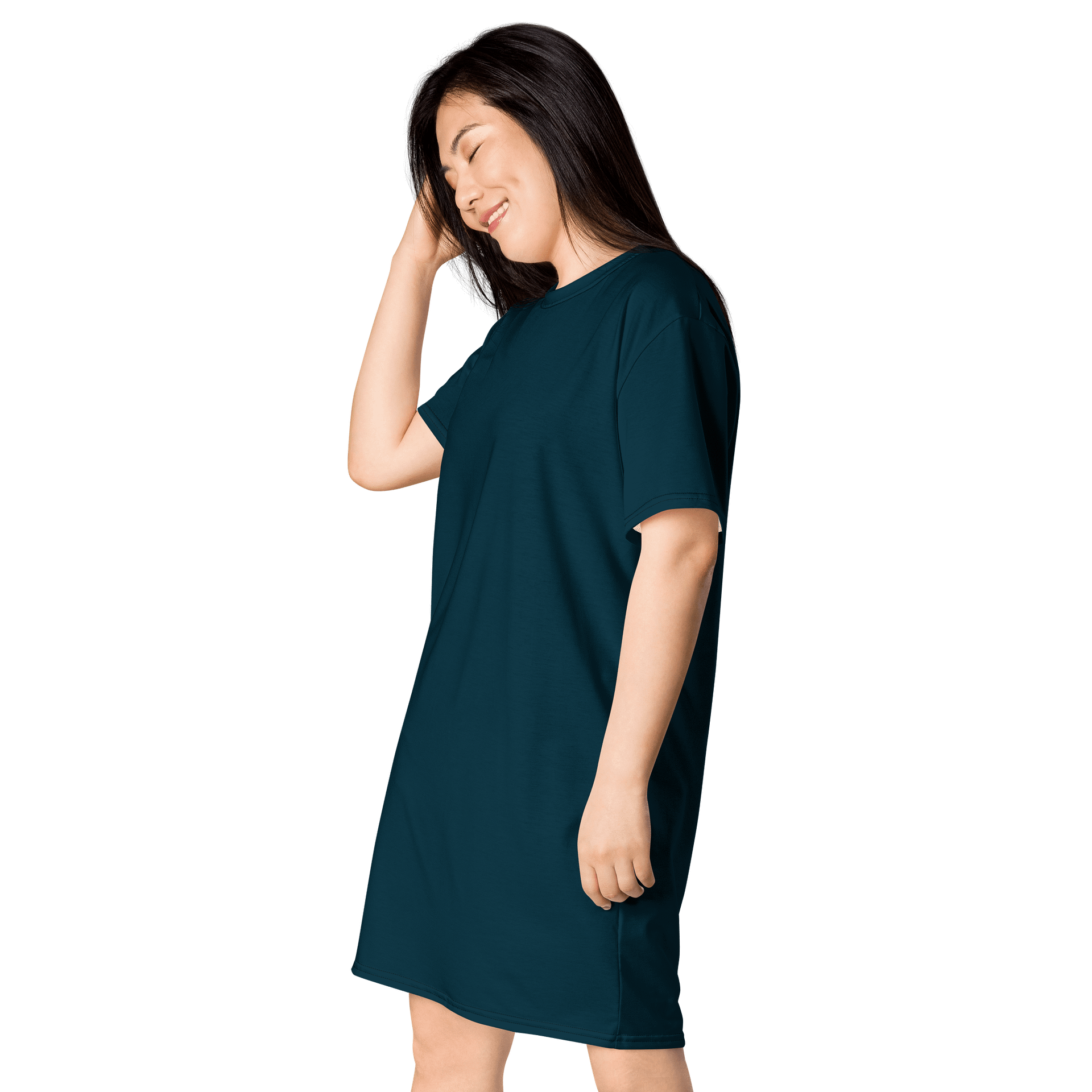 Oversized T-Shirt Dress - Deep Blue Whale, Sizes 2XS-6XL product image (3)
