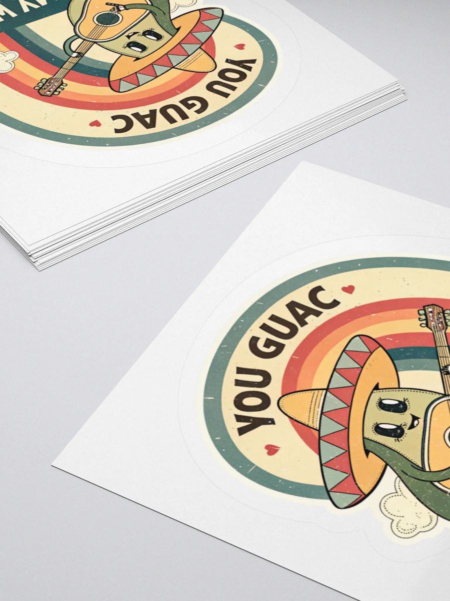 Guac My World Avocado Kiss Cut Sticker product image (11)